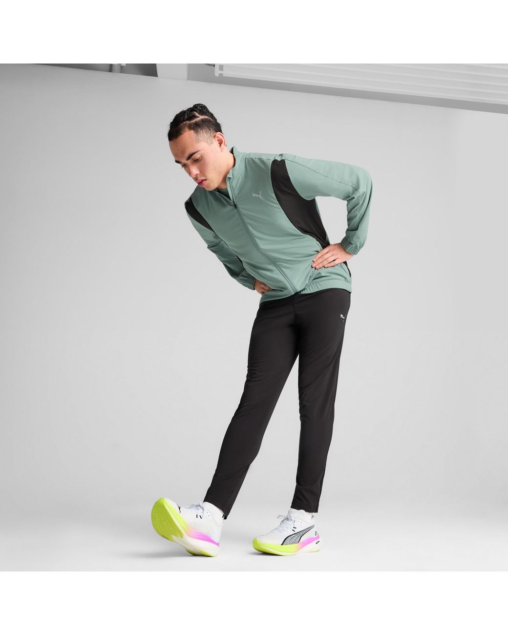 PUMA Velocity Geweven Hardloopjack Voor in het Green voor heren