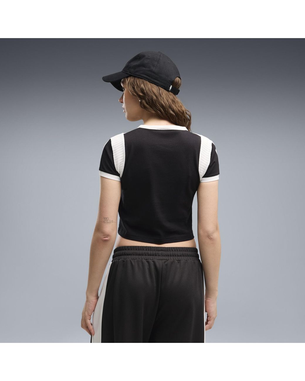PUMA Black Graphic Slim Ringer Baby T-Shirt