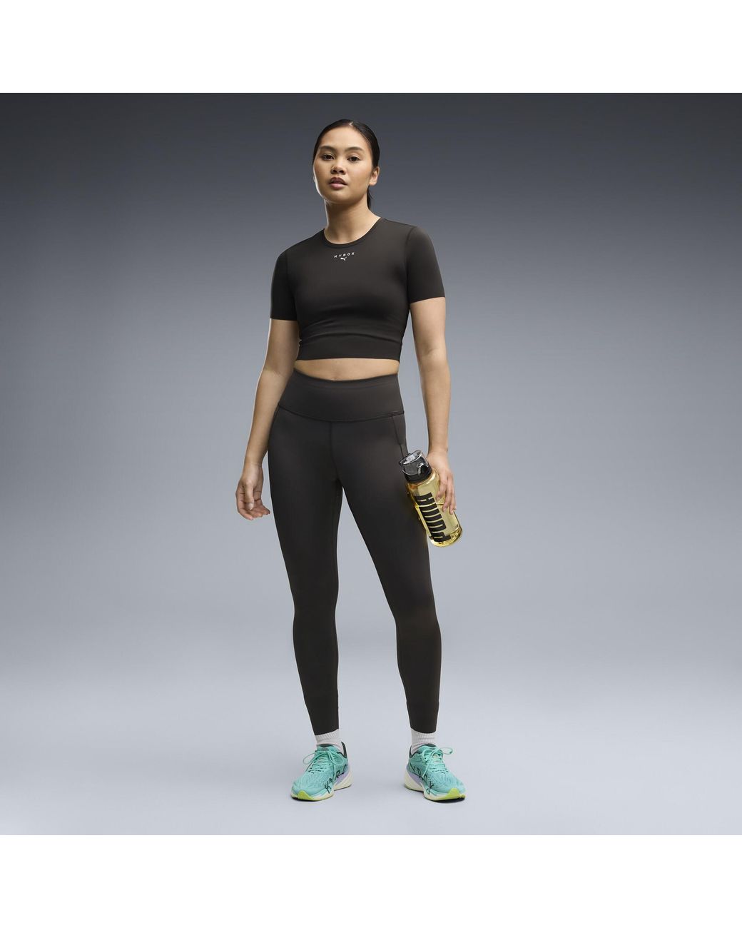 PUMA Black X Hyrox Pwrmode Crop T-Shirt