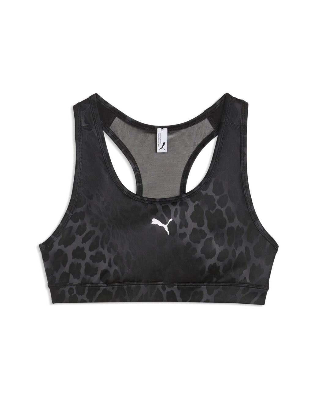 PUMA Black 4Keeps Medium Support Sports Bra