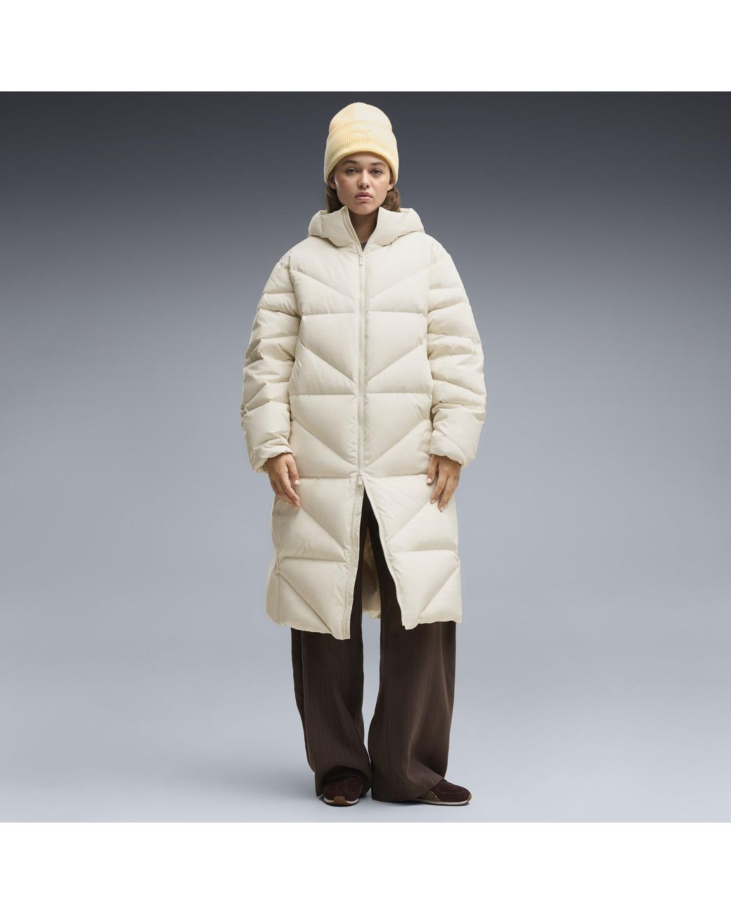 PUMA Natural Hooded Down Puffer Coat