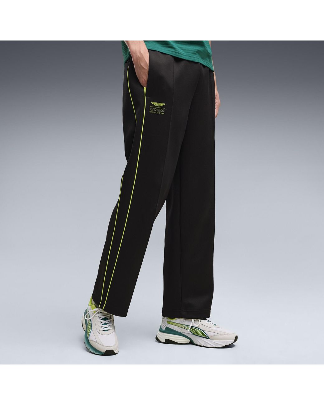 PUMA Black X Aston Martin Aramco F1 Team T7 Pants for men