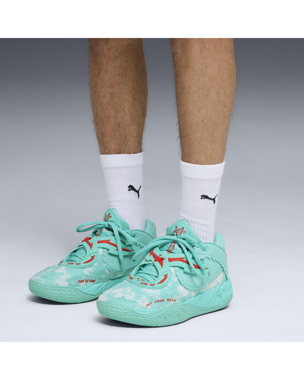 PUMA Green Mb.05 Melo World Basketball Shoes