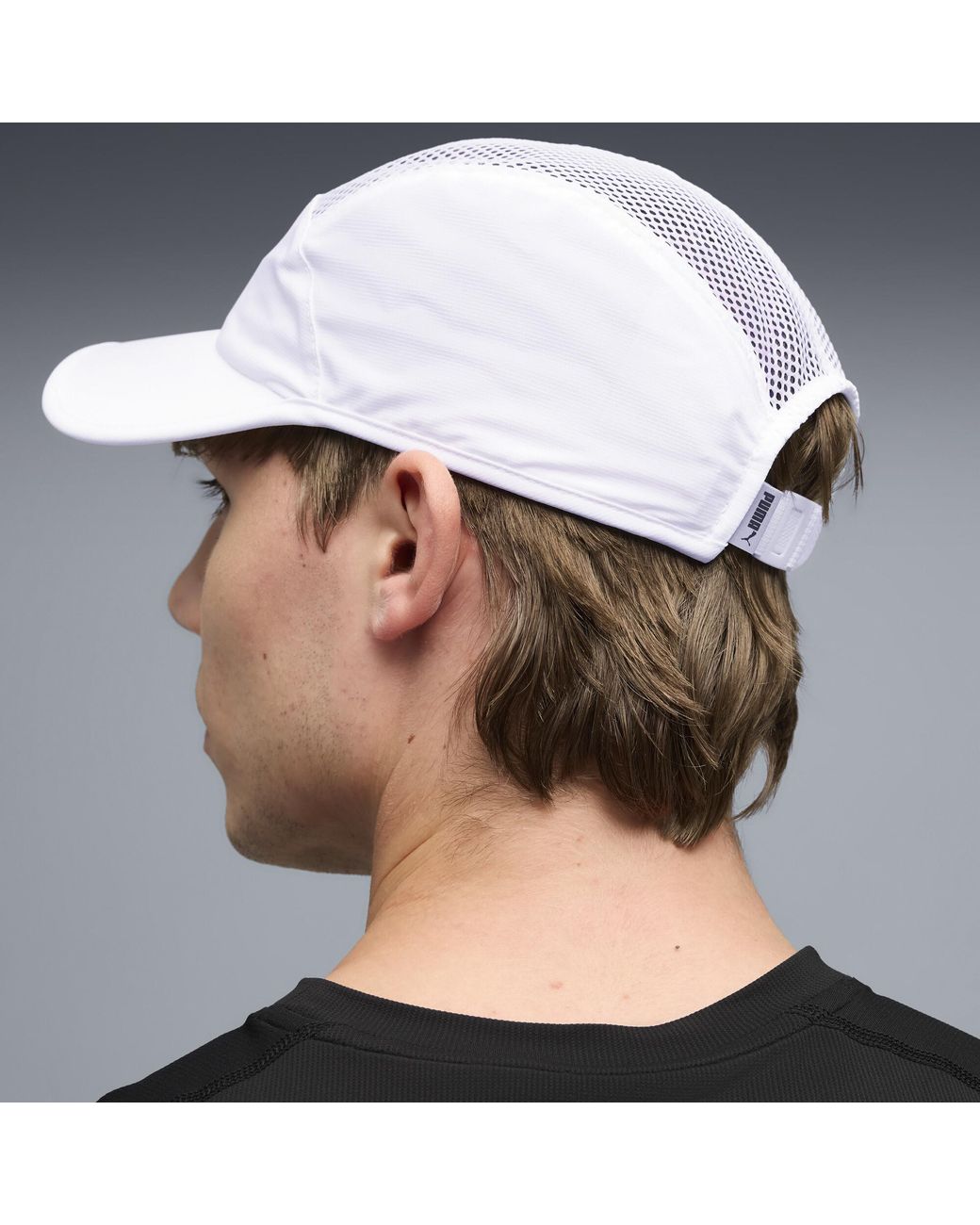 PUMA White 5 Panel Visor Cap