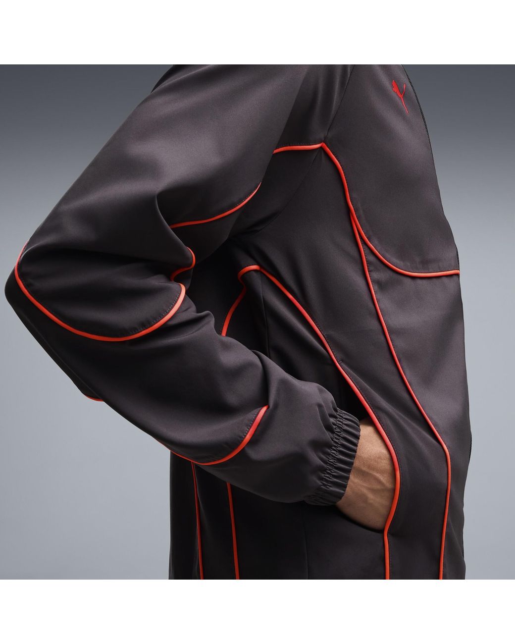 PUMA Black Ac Milan Tech-X Full-Zip Track Jacket for men