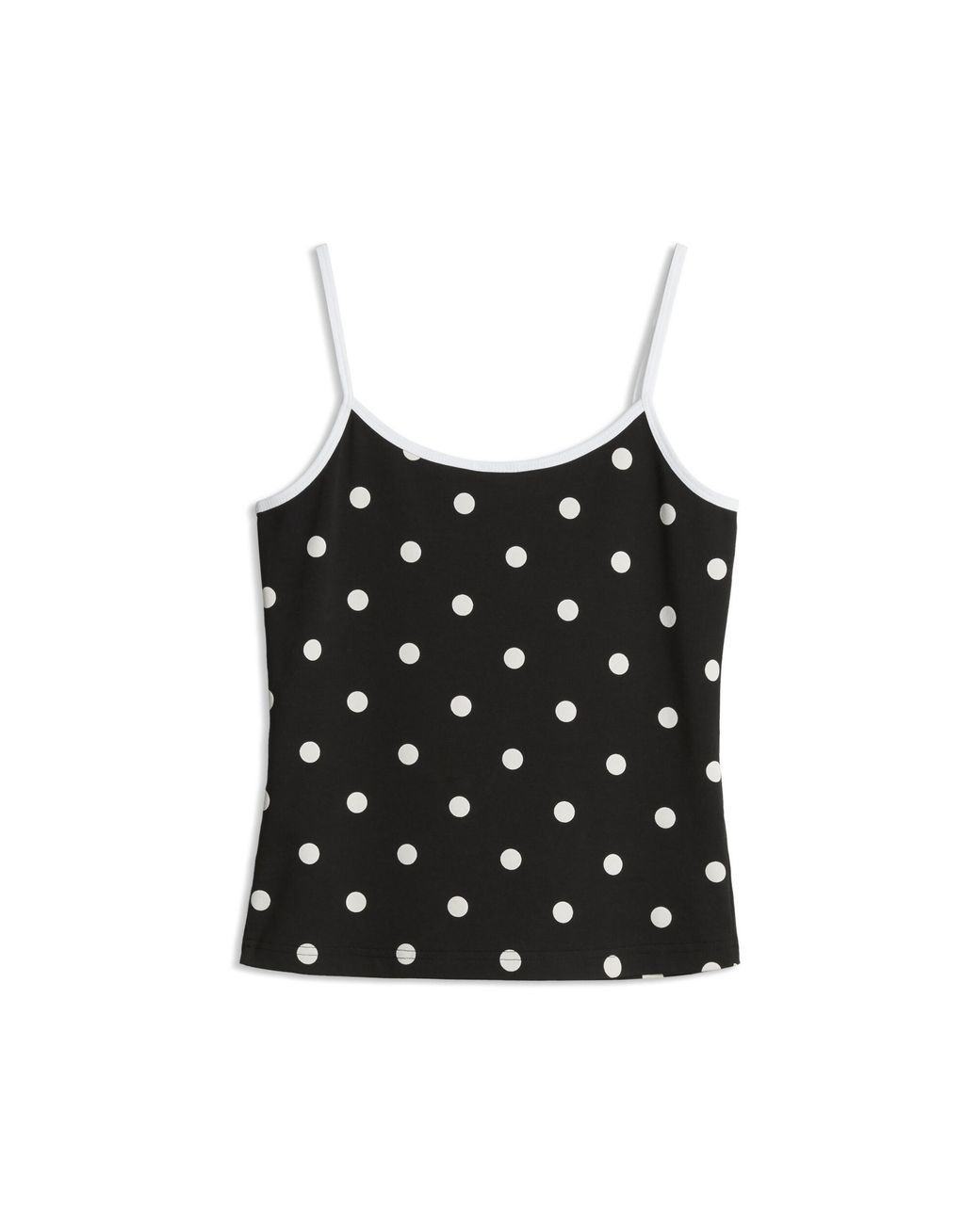 PUMA Black Strappy Polka-Dot Tank Top
