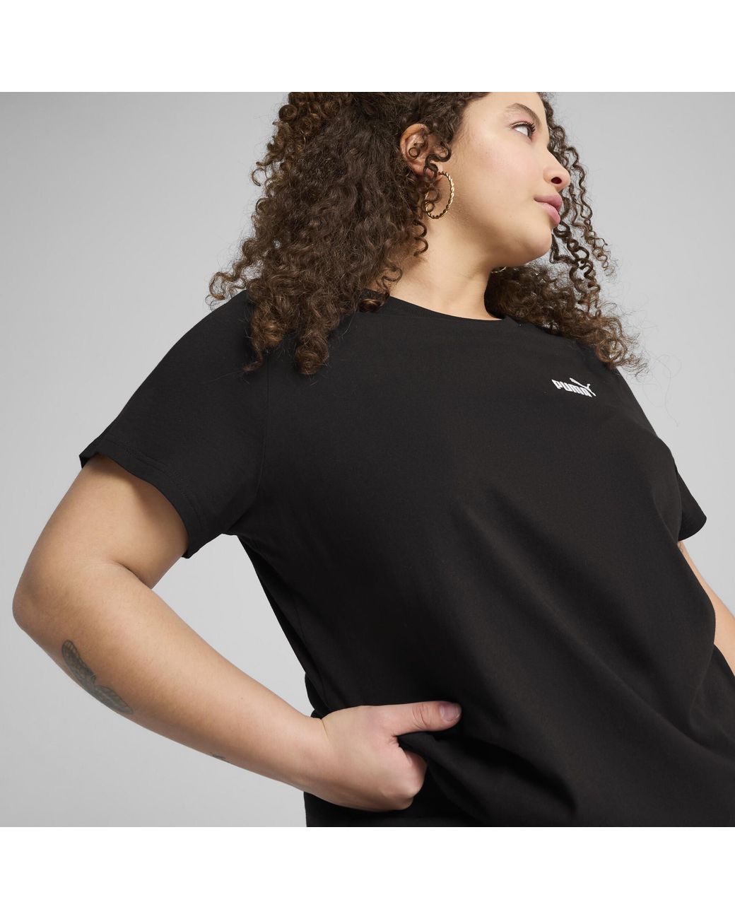 PUMA Black Ess Small No. 1 Logo T-Shirt