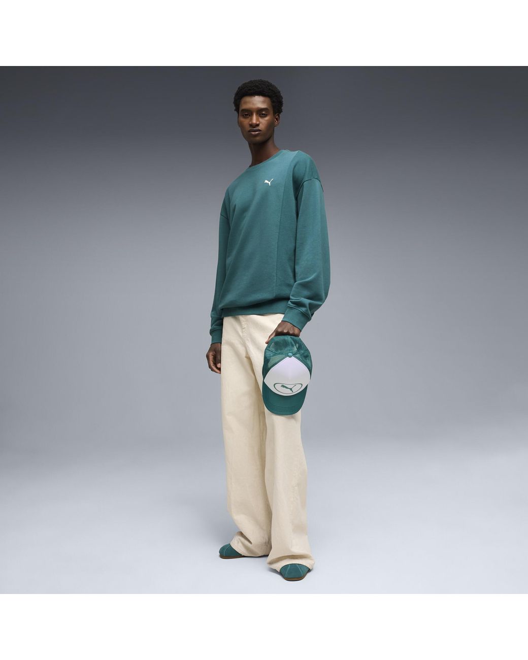 PUMA Blue Class Crew Sweatshirt for men