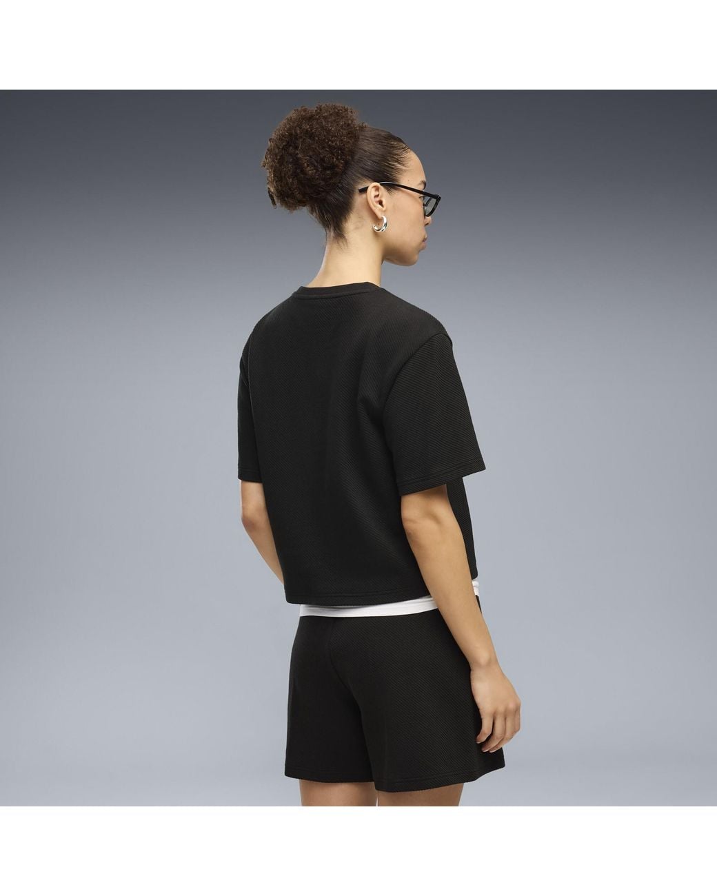 T-Shirt Essentials Elevated Dal Taglio Morbido Da Donna, Abbigliamento, Nero di PUMA in Black