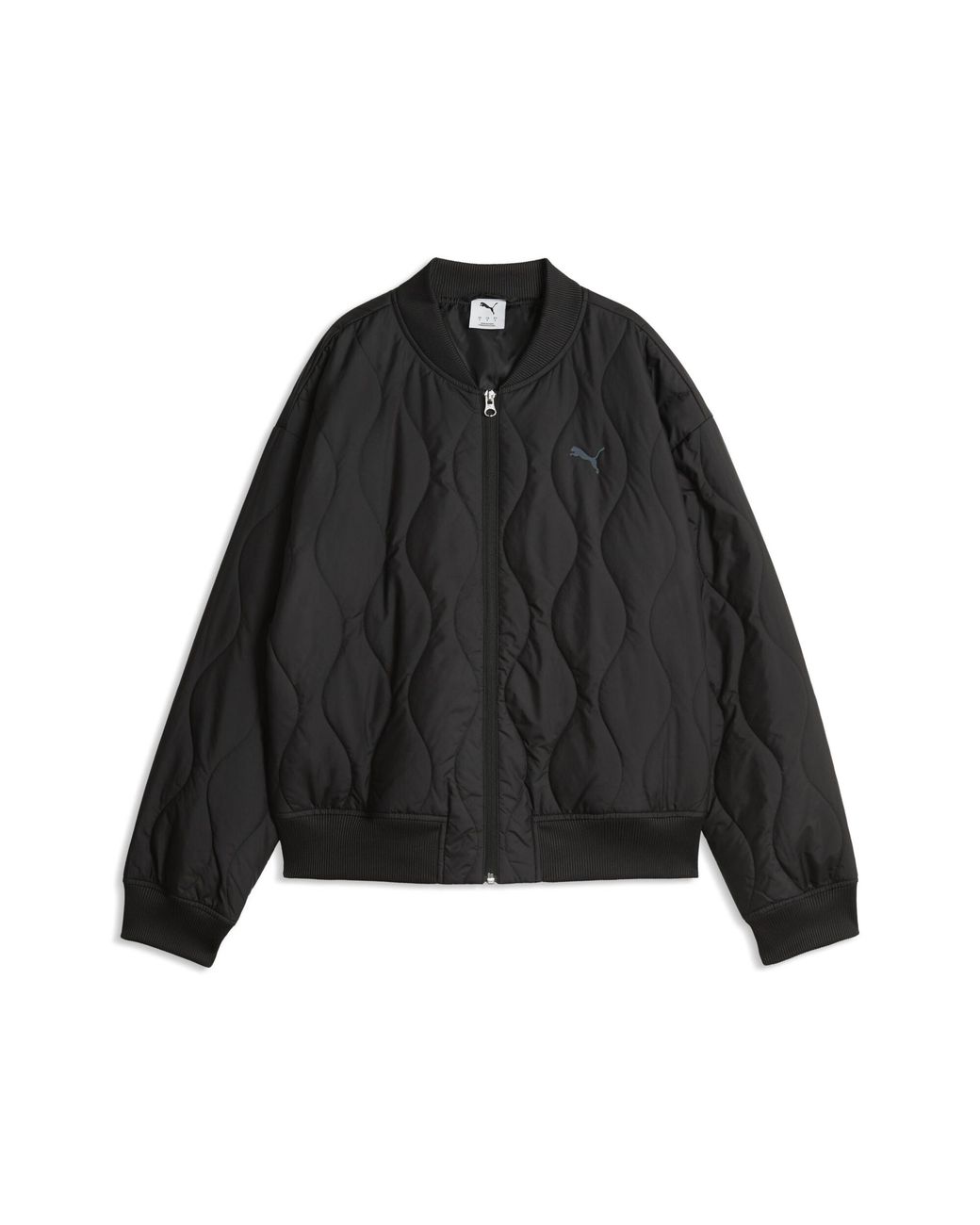 PUMA Black Satin Bomber Jacket