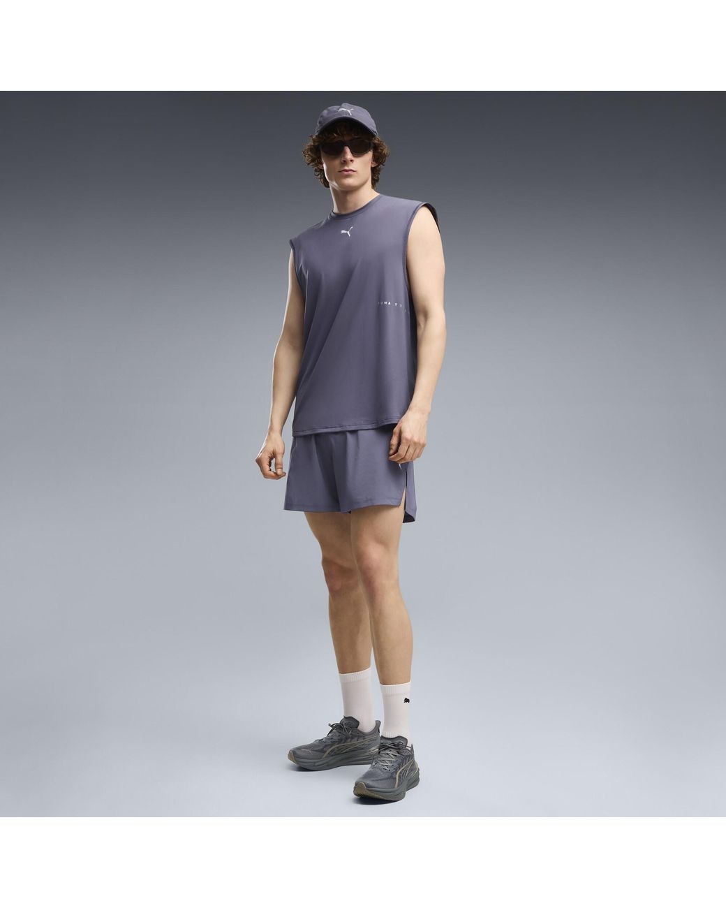 PUMA Blue Dreamrun Drycell Running 5" Shorts for men