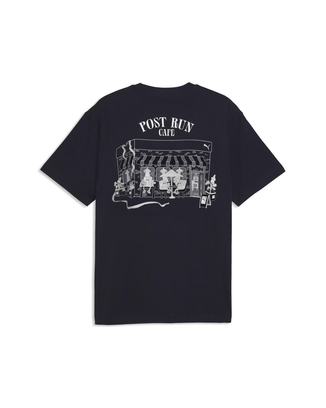 PUMA Blue Graphic Cafe Relaxed T-Shirt for men