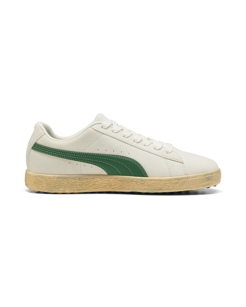 PUMA White 30904 Suede Golf Shoes for men