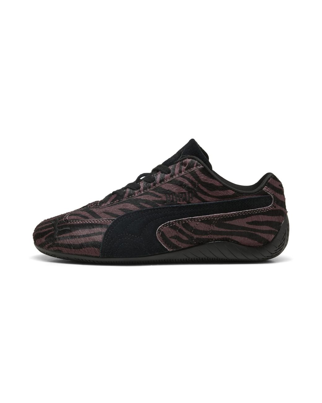 PUMA Black Speedcat Tiger-Print Sneakers