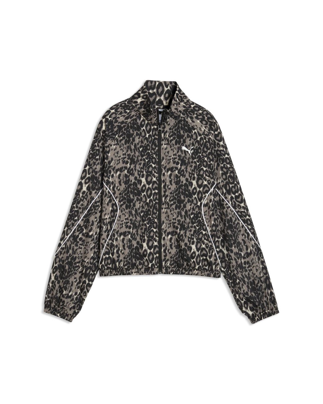 PUMA Black Sport Relaxed Animal Printed Full-Zip Jacket