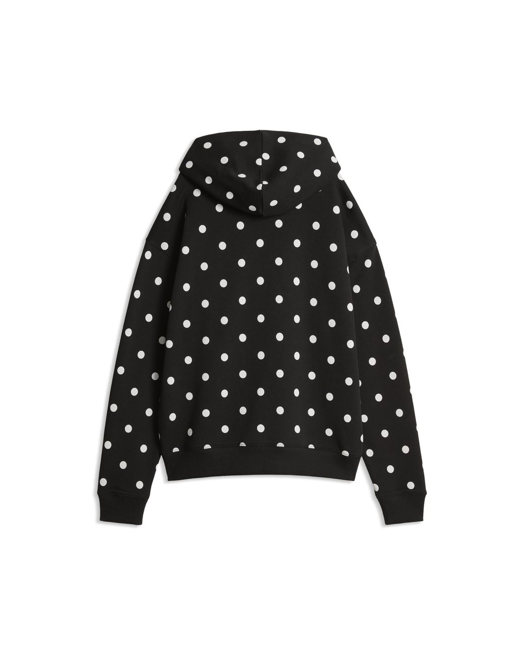 PUMA Black Relaxed Polka-Dot Hoodie