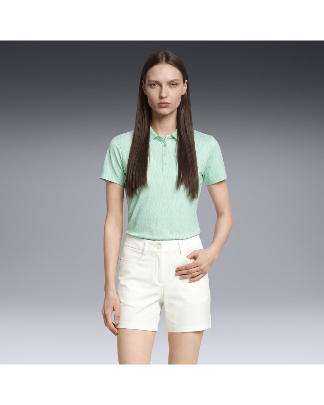 PUMA Green Cloudspun Wavey Polo