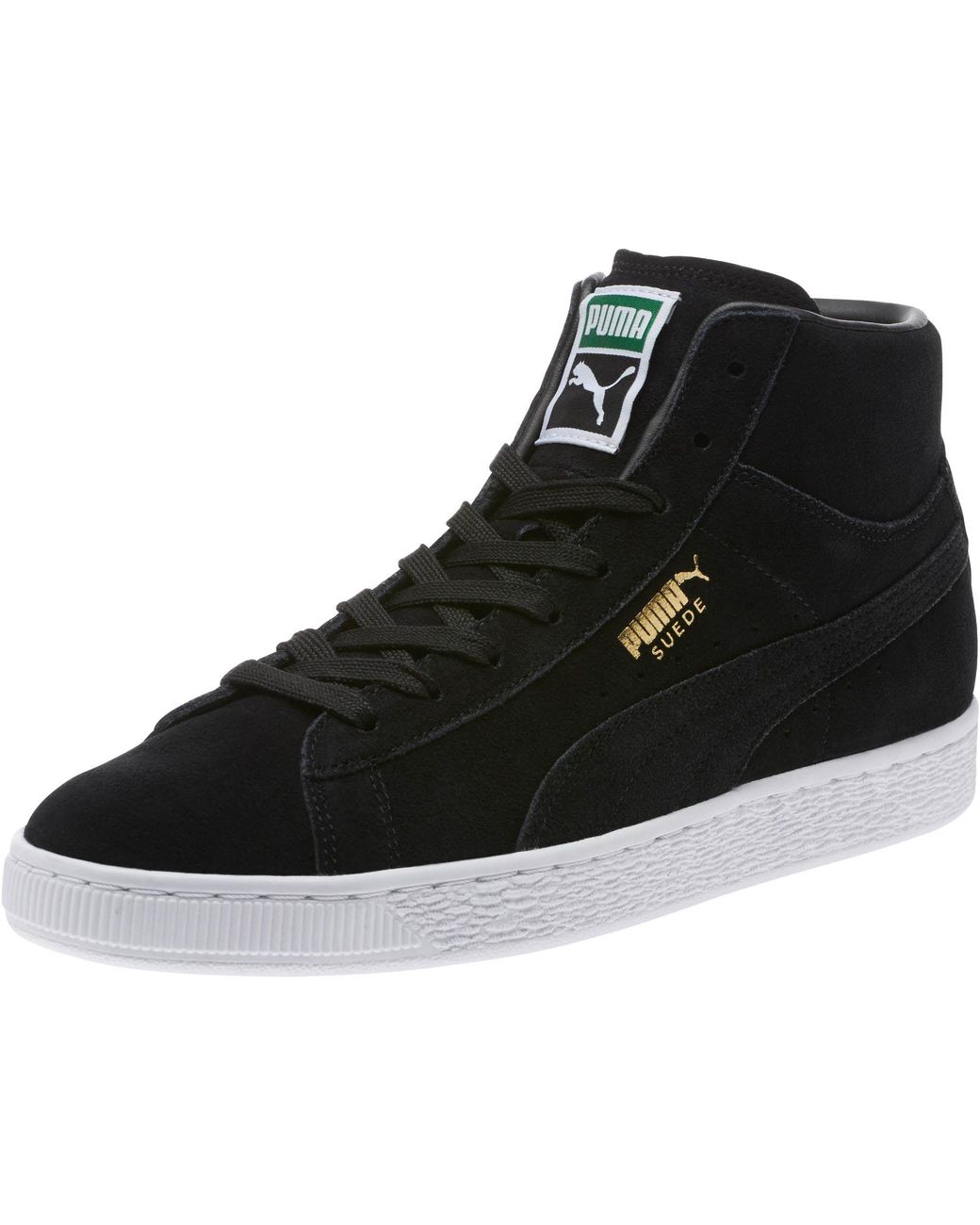 Puma Suede Classic Mid Sneakers In Black For Men Lyst
