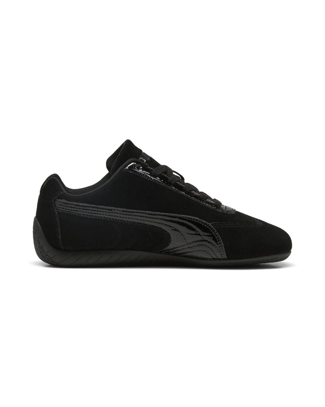 PUMA Black Speedcat Croco Leather Sneakers