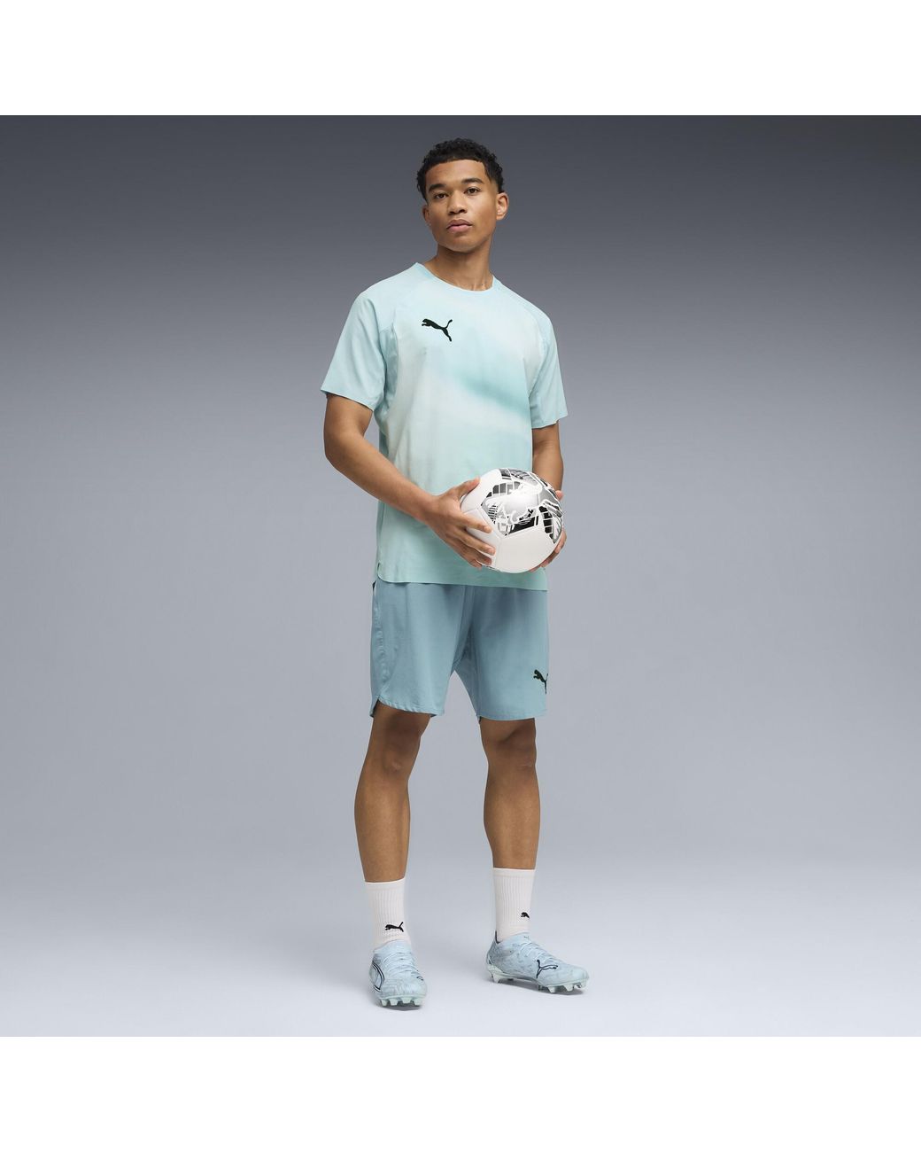 PUMA Gray Individual Lightspeed Ultimate Football Jersey for men