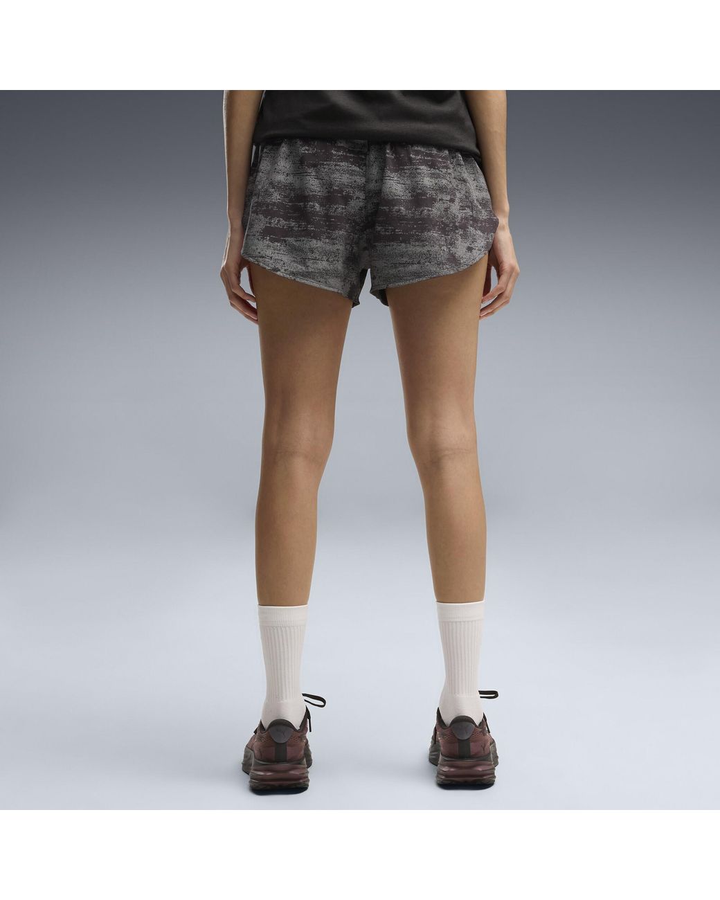 PUMA Gray Brightstride Dreamrun 3" Printed Running Shorts