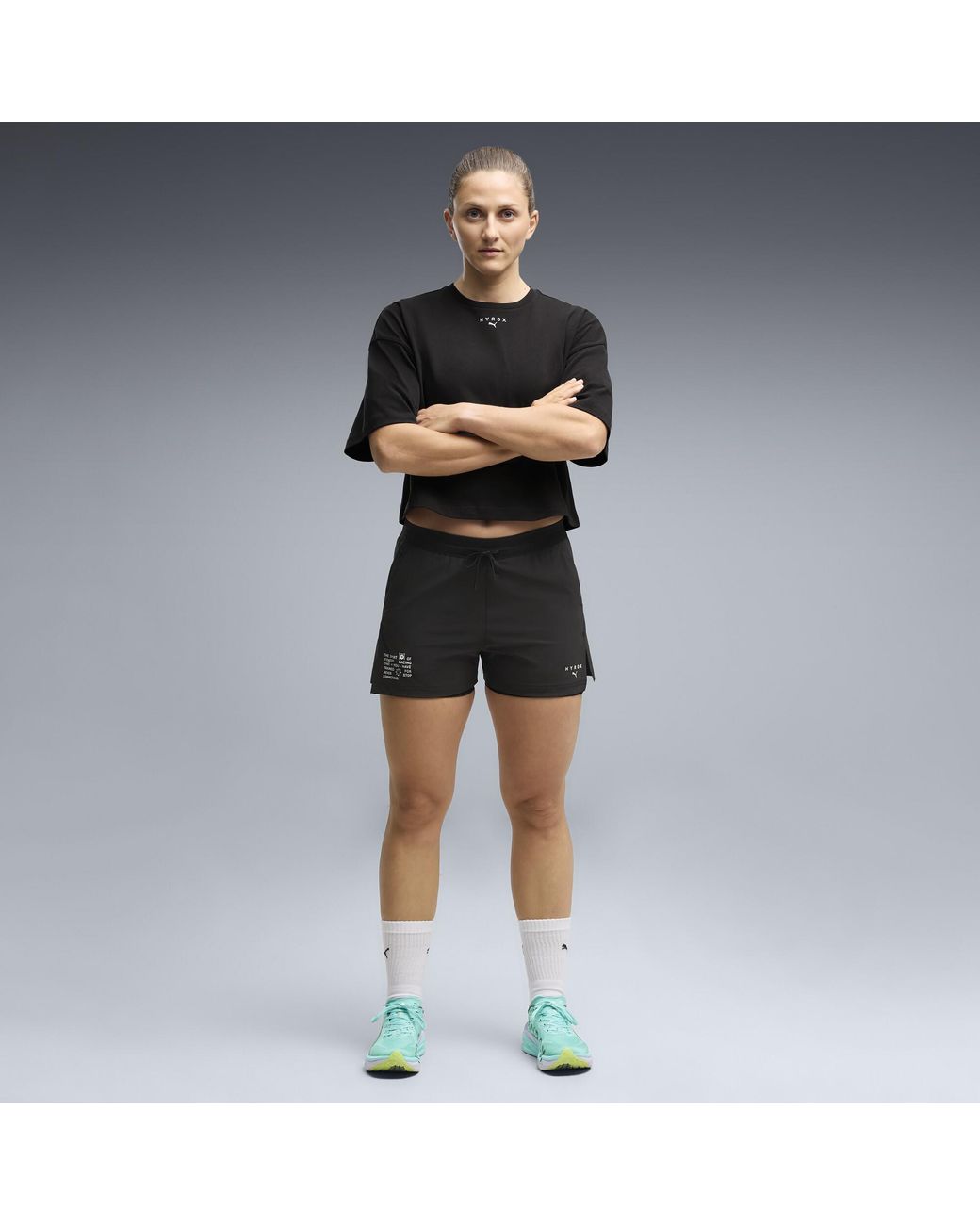 PUMA Black X Hyrox 2-In-1 3" Shorts
