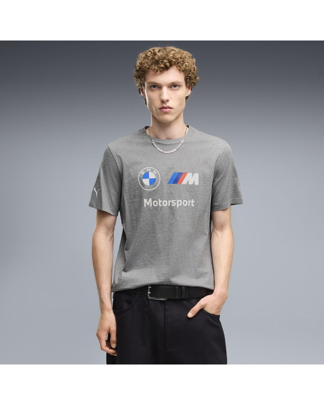 PUMA Gray Bmw M Motorsport Essentials T-Shirt for men