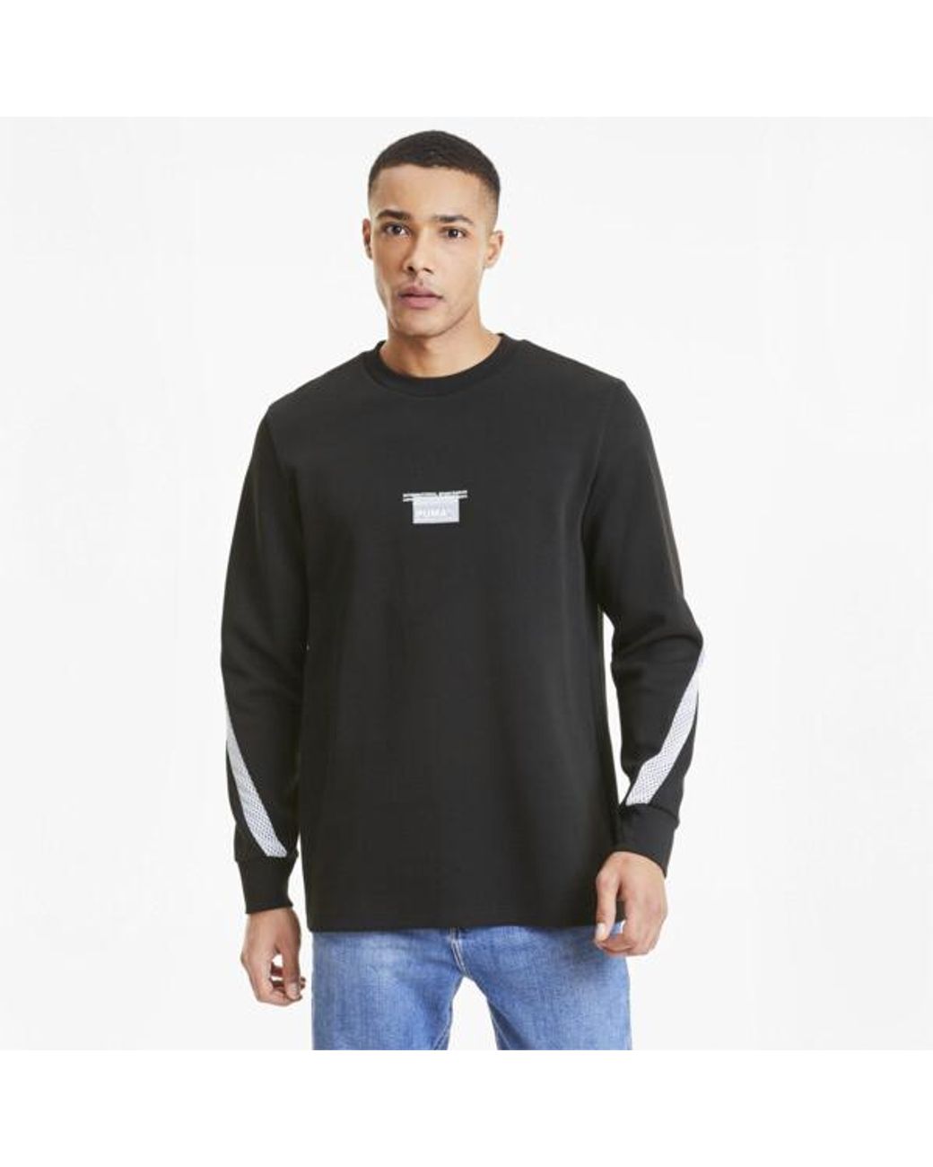 PUMA Avenir Crewneck Sweatshirt in Black for Men Lyst