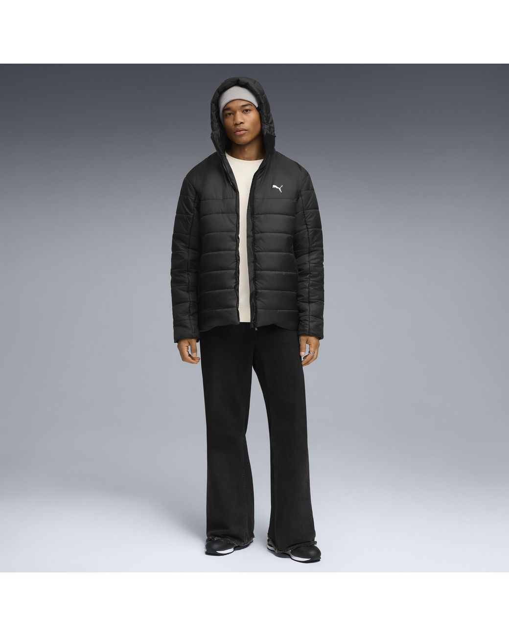 PUMA Black Essentials Outerwear Puffer Jacket for men