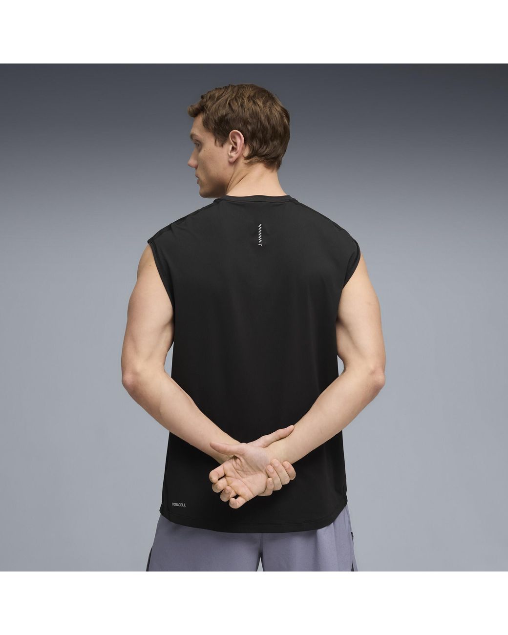 PUMA Black Run Coolcell Sleeveless Singlet