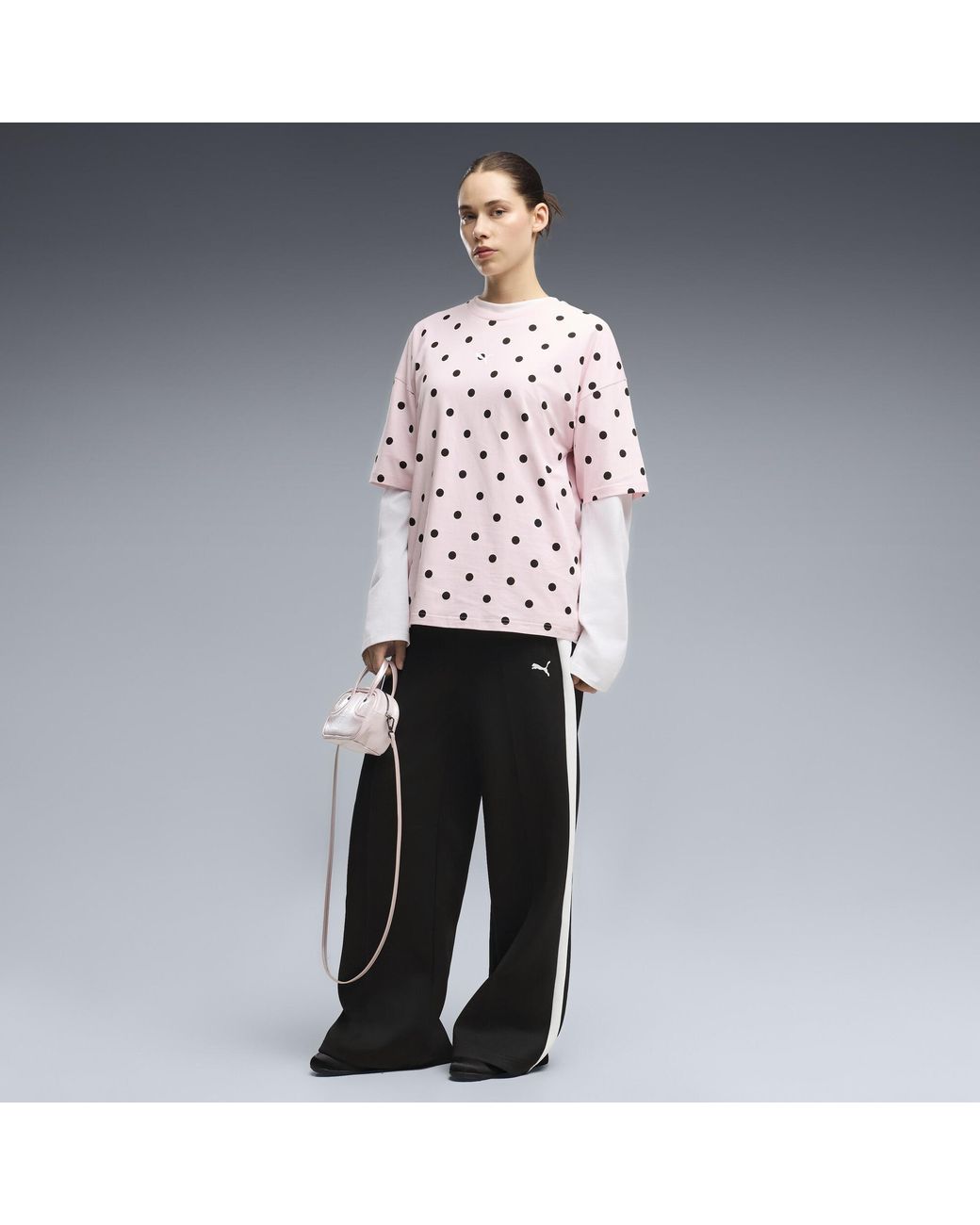 PUMA Pink Oversized Polka-Dot T-Shirt