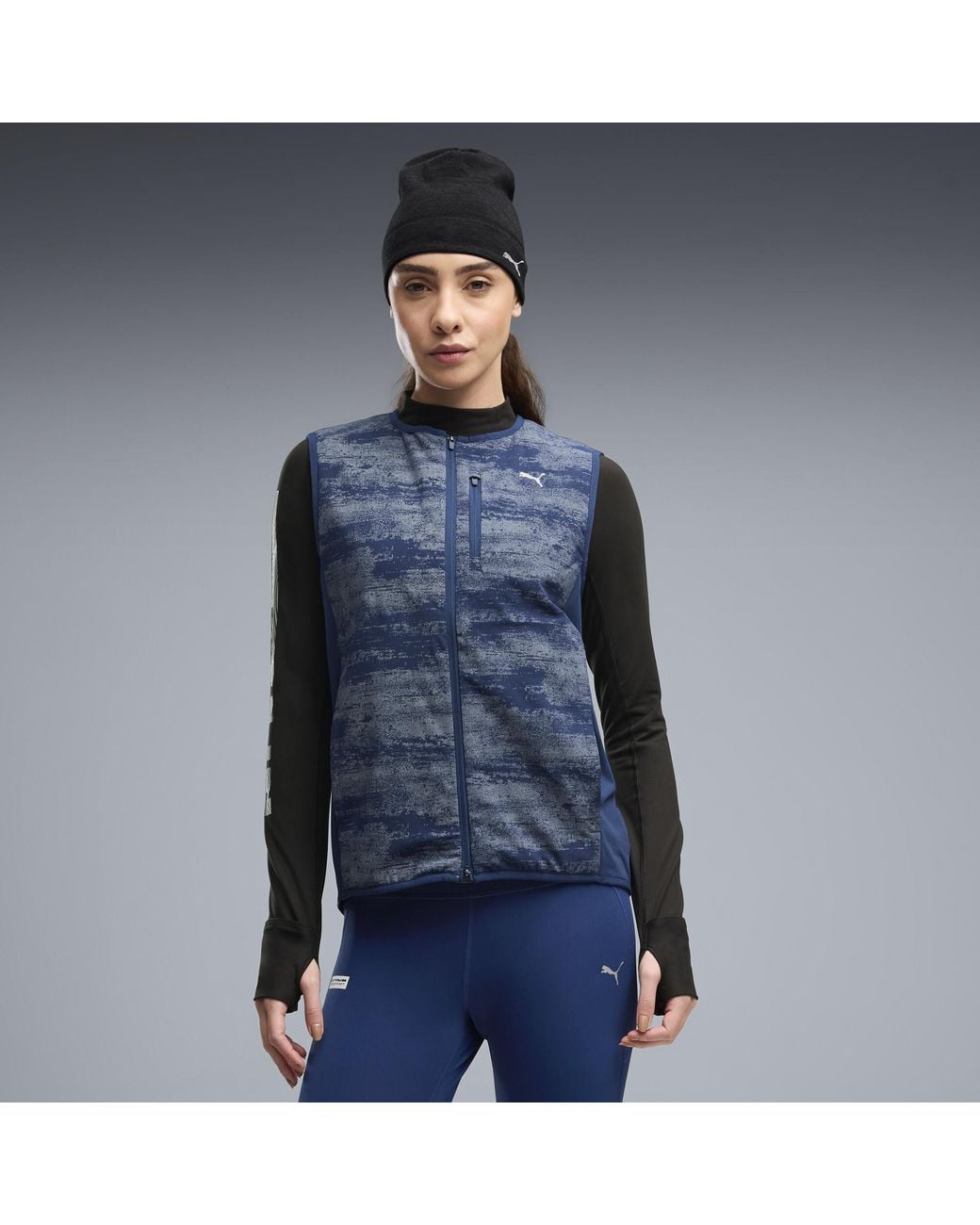 PUMA Blue Brightstride Primaloft Heat Insulation Running Vest