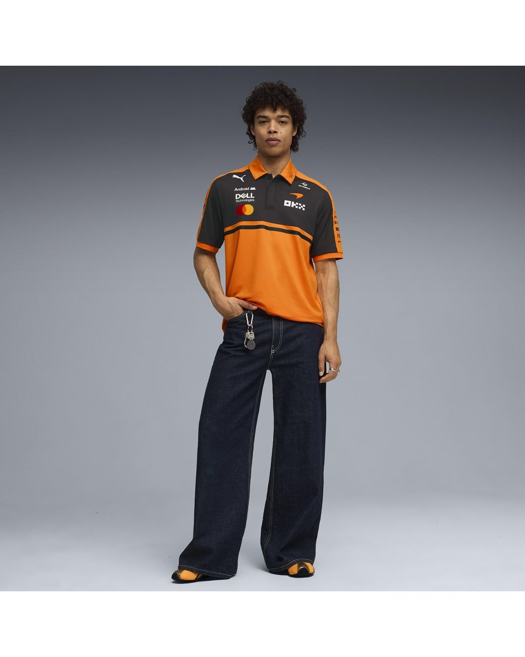 PUMA Orange Mclaren Mastercard F1 Team Replica Polo for men