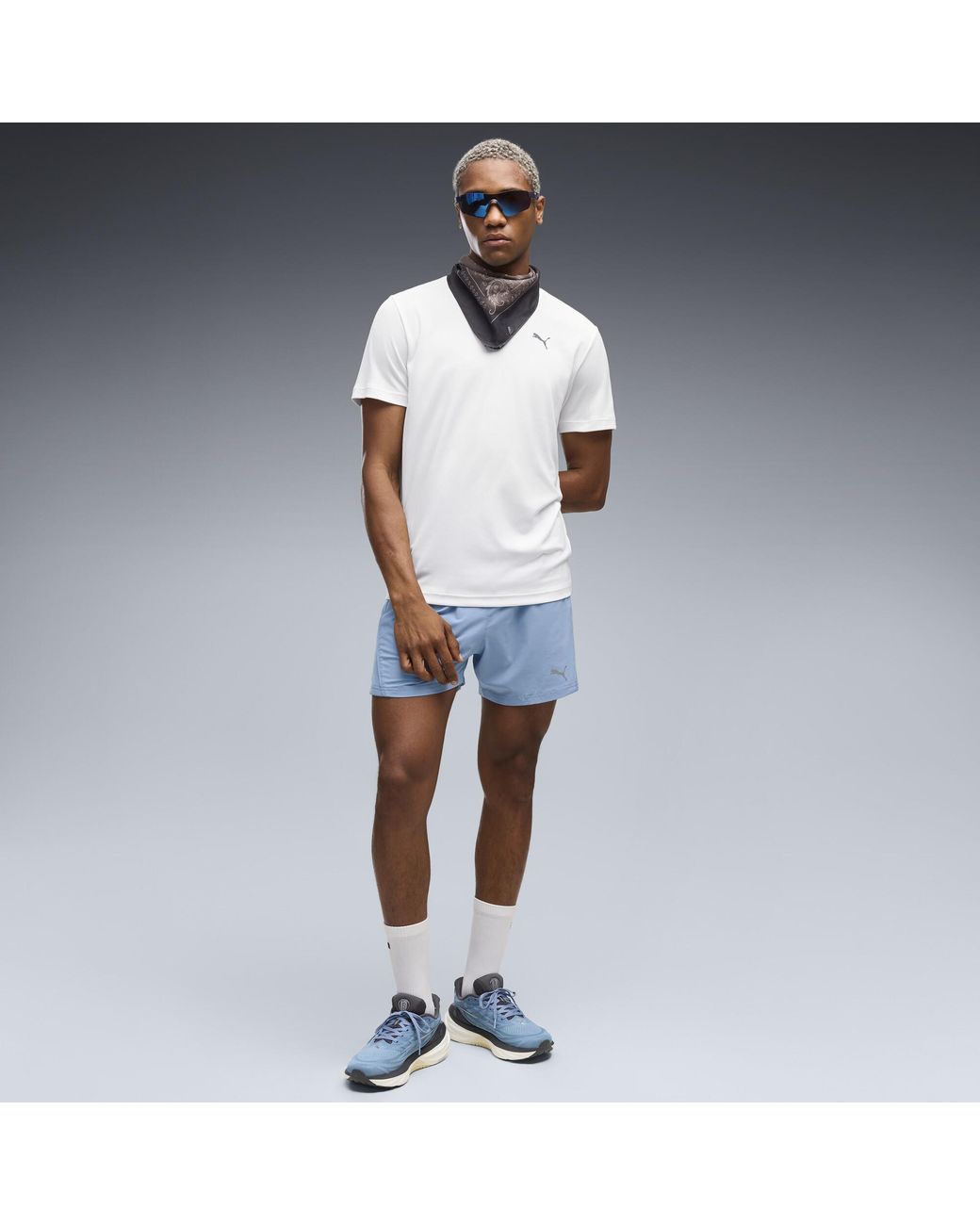 PUMA Blue Velocity 5" Running Shorts for men