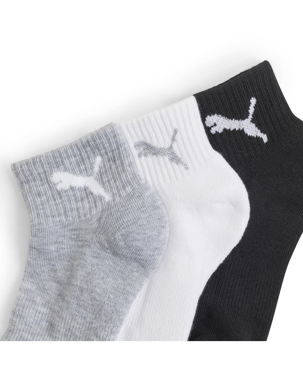 PUMA Black 6 Pack 1/2 Terry Qtr Cre