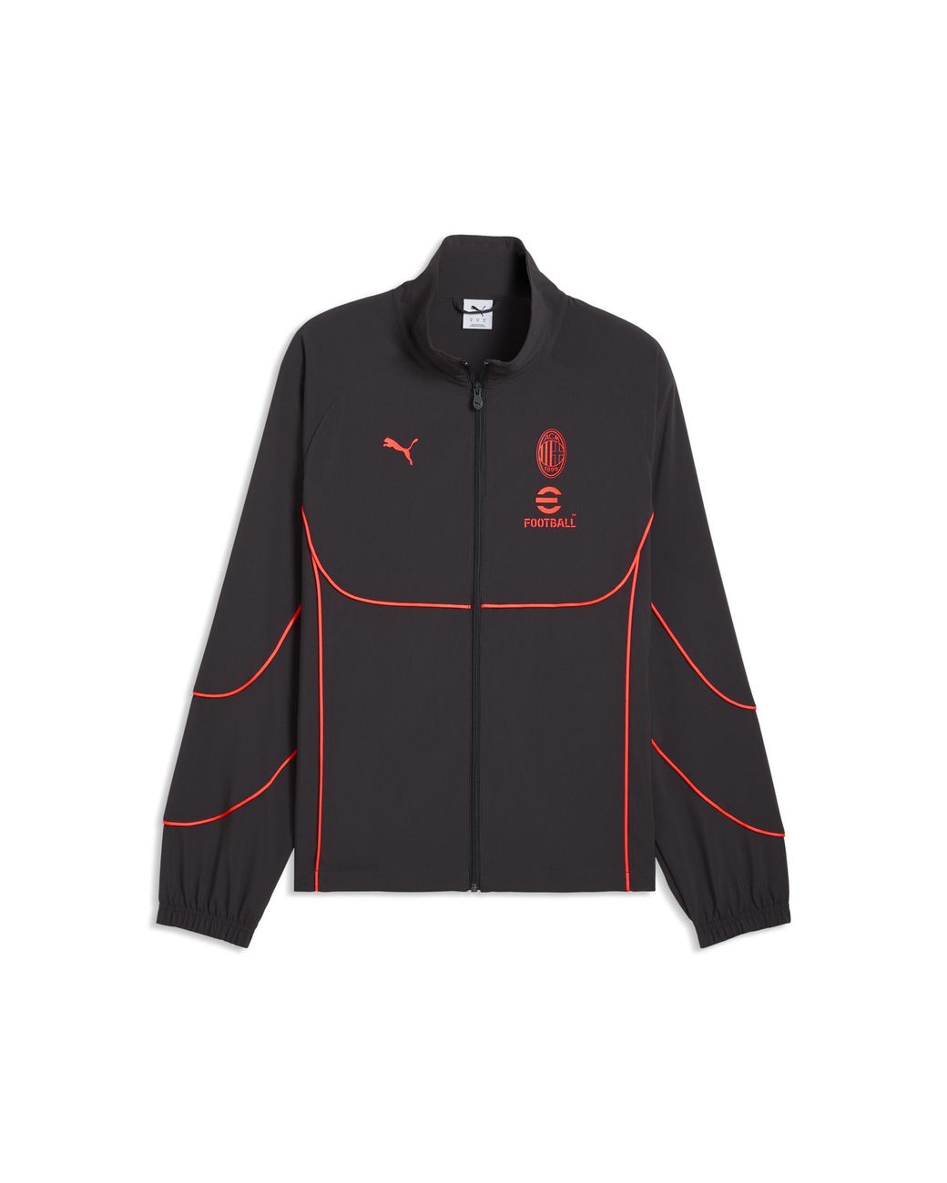 PUMA Black Ac Milan Tech-X Full-Zip Track Jacket for men