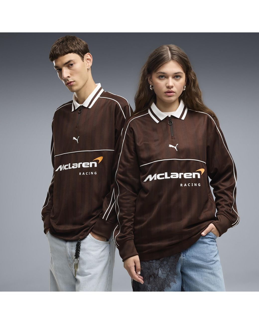 PUMA Brown Mclaren Racing Long Sleeve Jersey for men