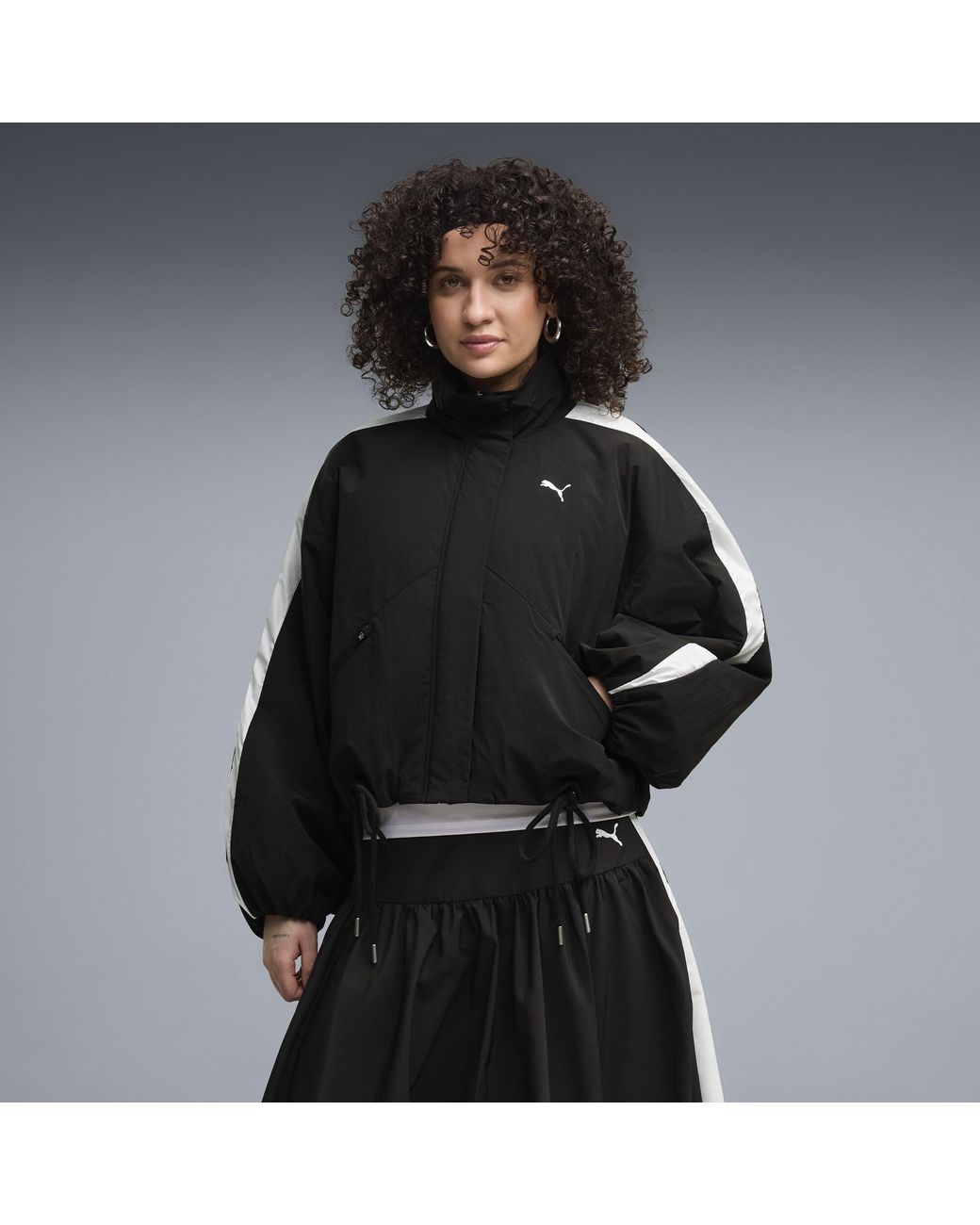 PUMA Black T7 Primaloftâ Padded Kimono Jacket