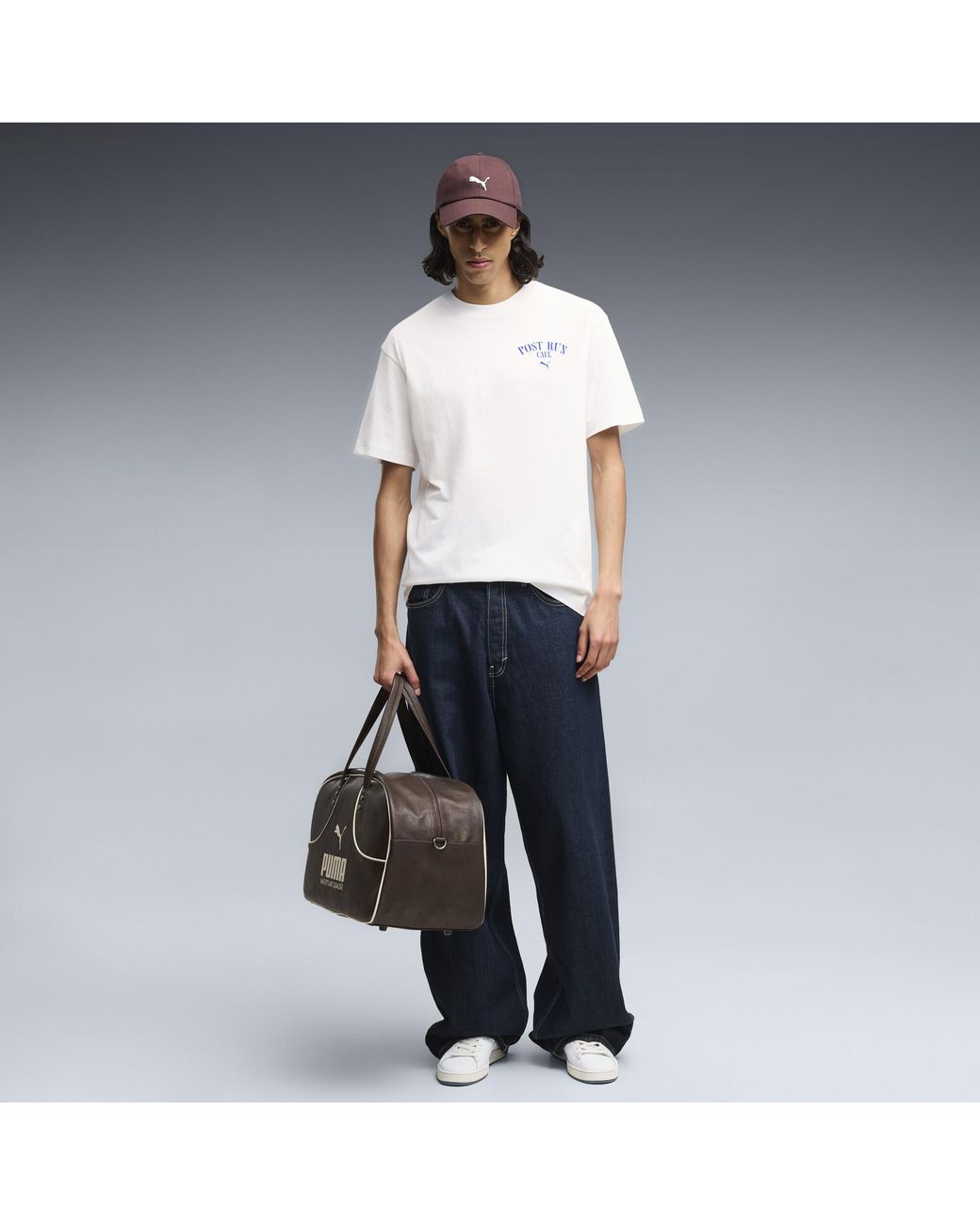 PUMA White Graphic Cafe Relaxed T-Shirt for men