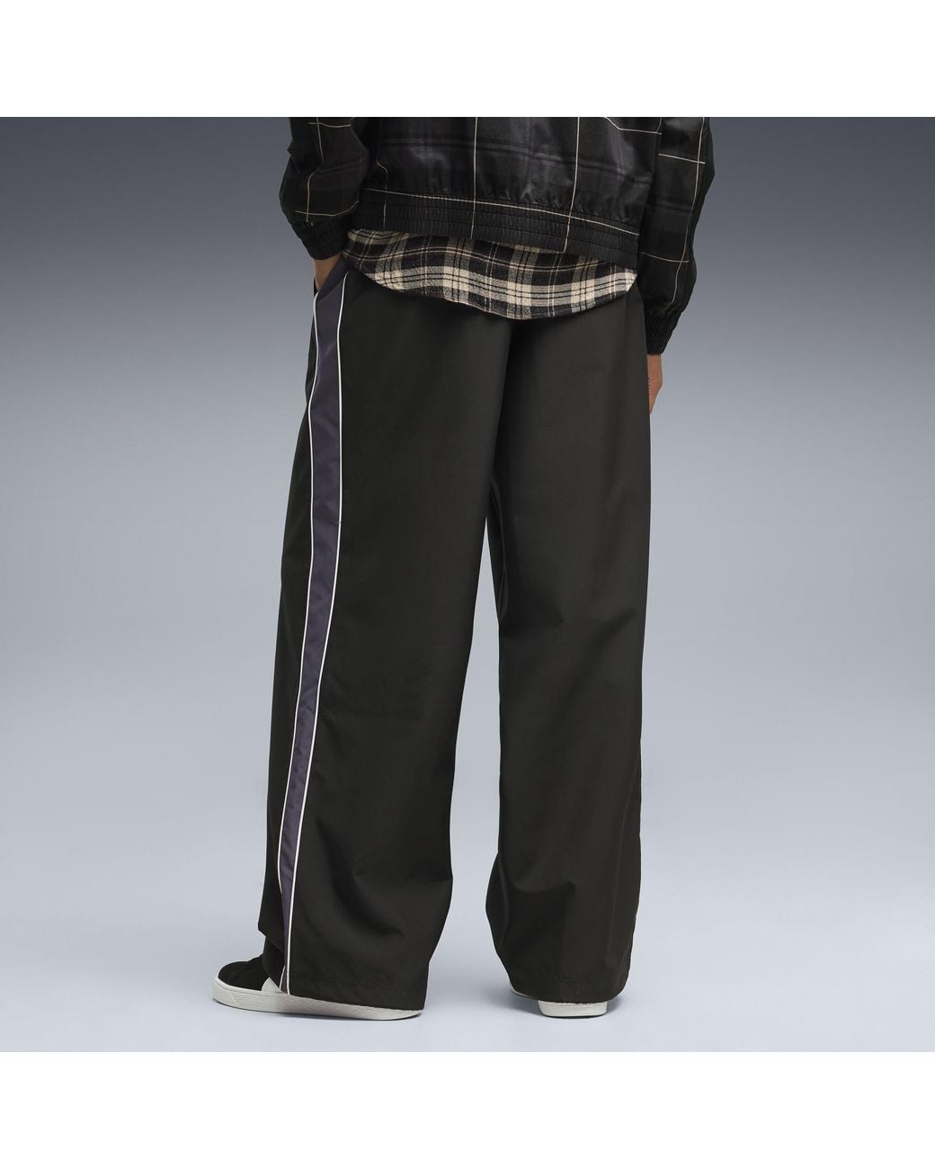 PUMA Black T7 Oversized Track Pants for men