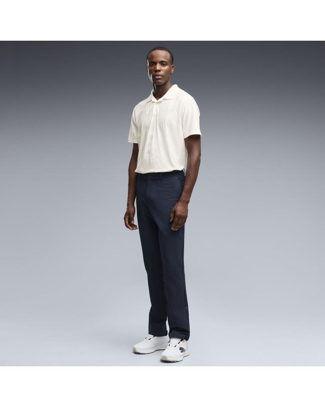 PUMA White Mattr Prima Bloom Golf Polo for men
