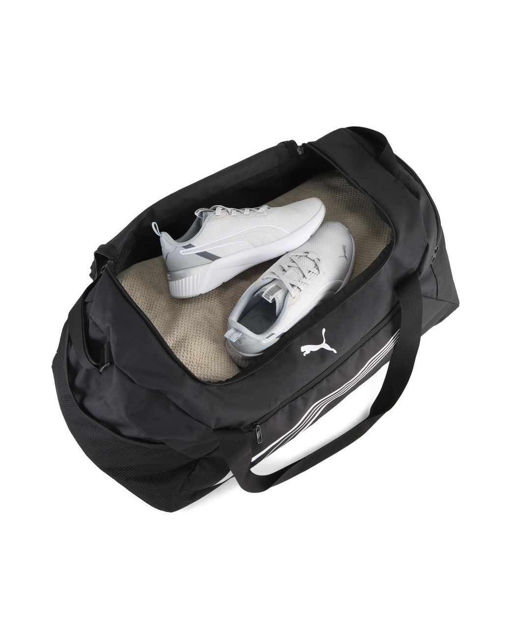 PUMA Black Fundamental 49L Medium Sports Bag