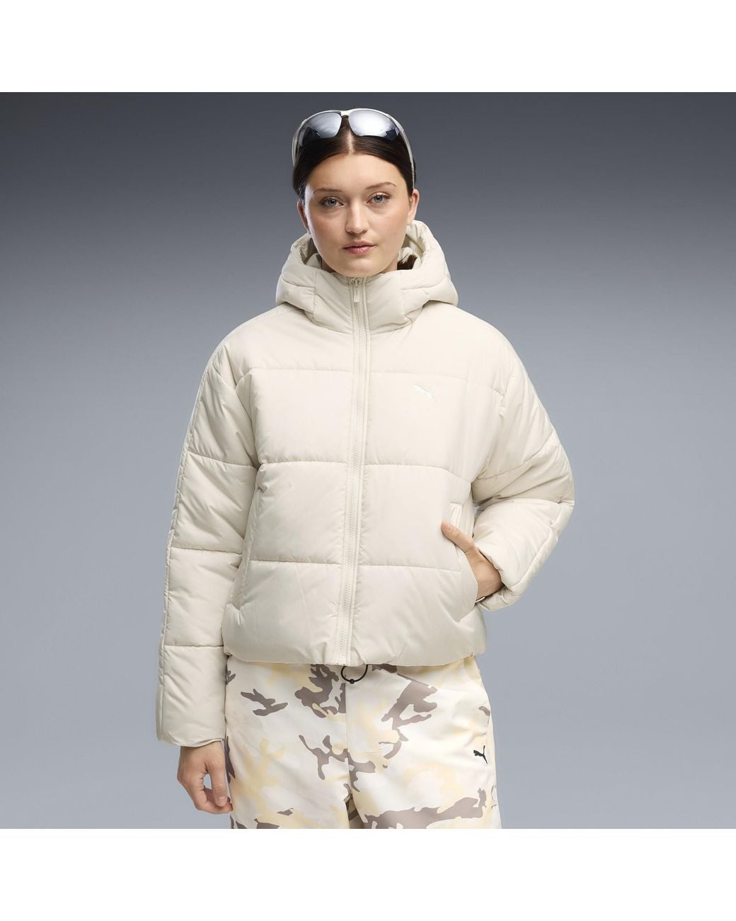 Doudoune À Capuche Décontractée Essentials PUMA en coloris Natural