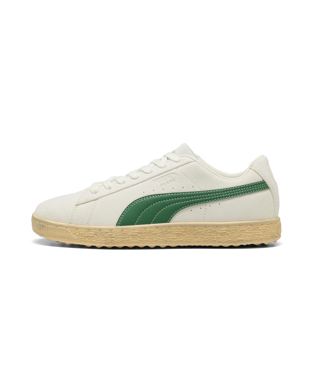 PUMA White 30904 Suede Golf Shoes for men