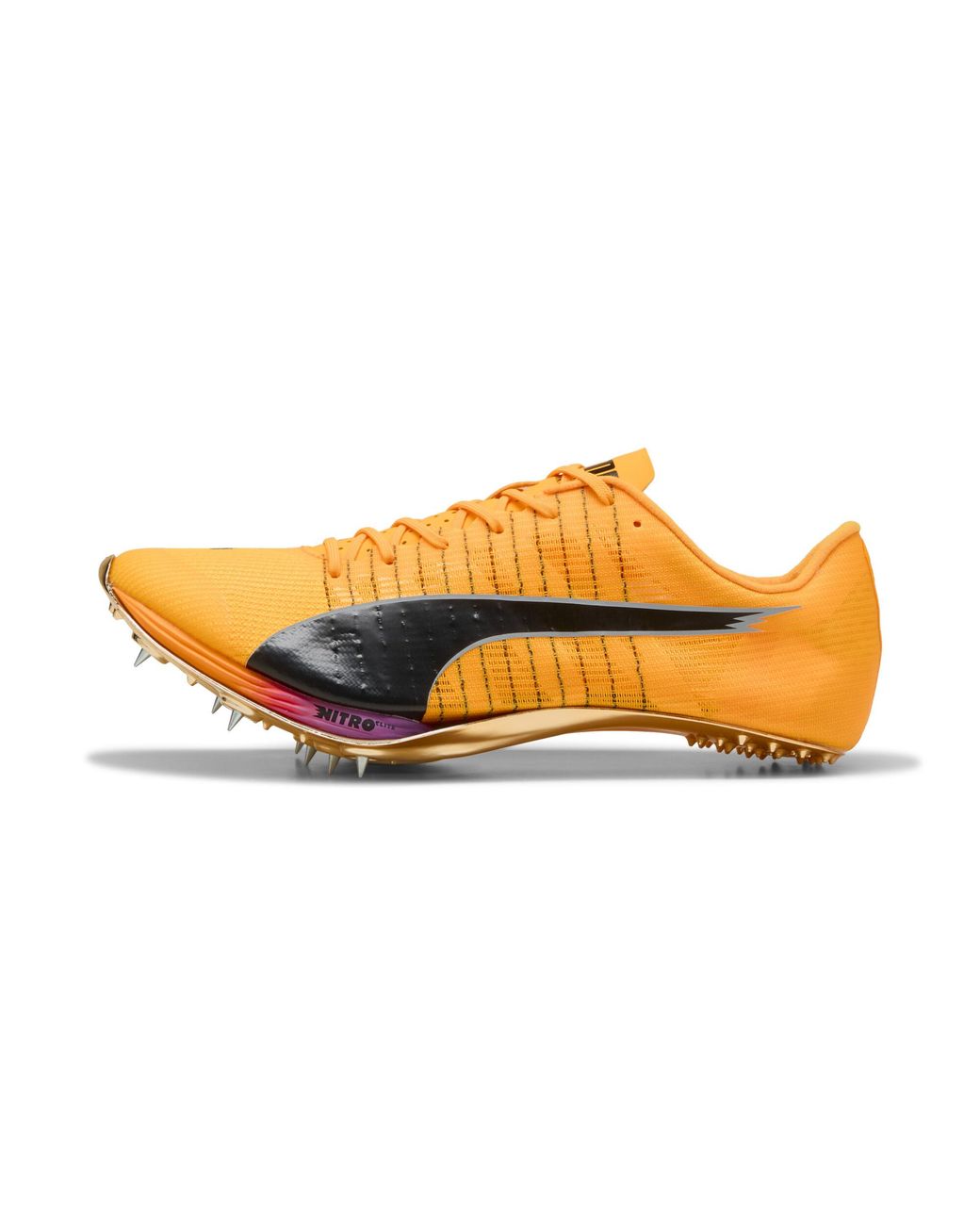 PUMA Orange Evospeed 400 Nitroâ Elite 2 Track & Field Sprinting Spikes Shoes