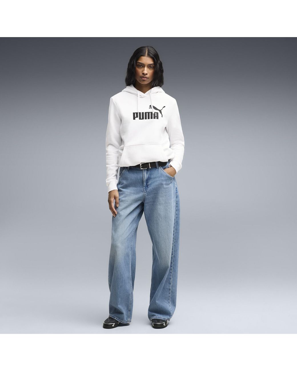 PUMA White Essentials No. 1 Logo Hoodie