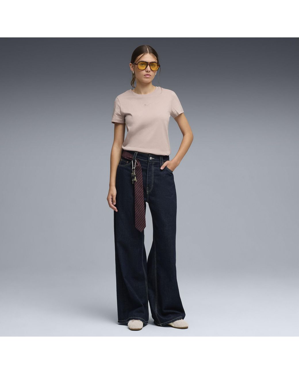 PUMA Blue Essentials T-Shirt Damen, Kleidung