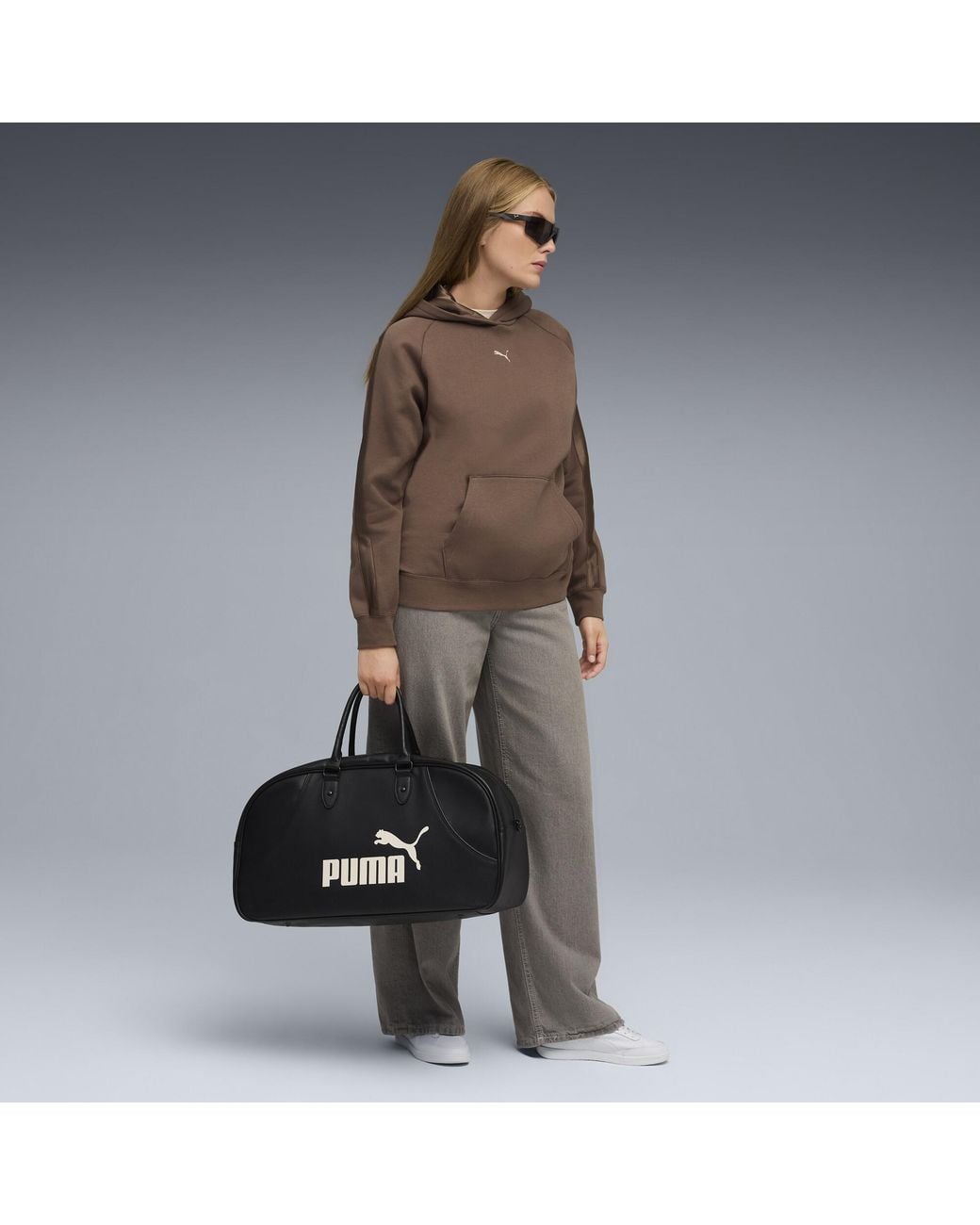 PUMA Brown Essentials Satin Hoodie