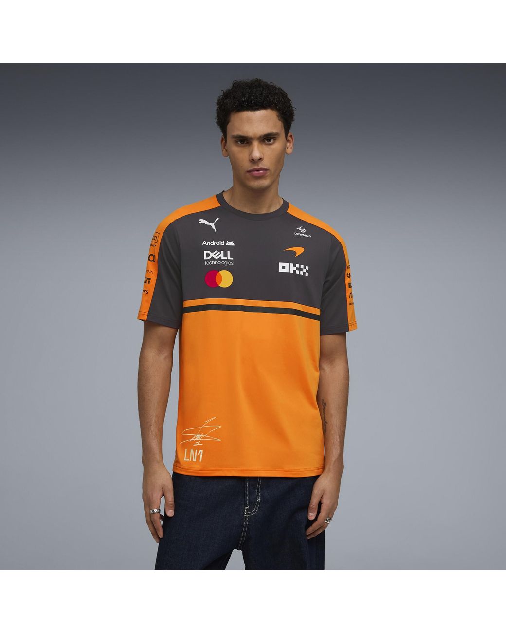 PUMA Orange Mclaren Mastercard F1 Team Replica Norris T-Shirt for men