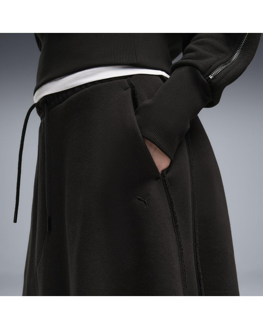 PUMA Black T7 Cutoff Skirt